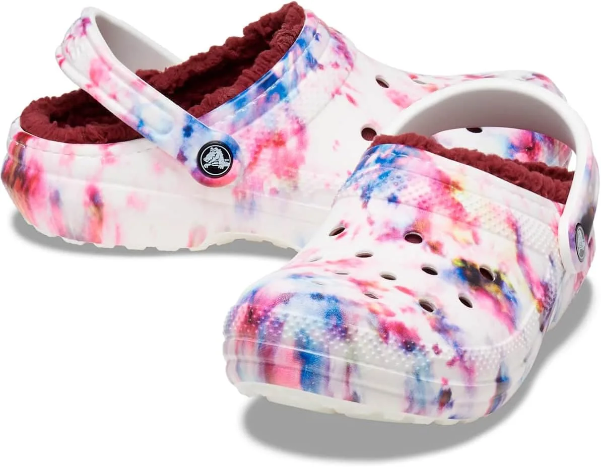Сабо Crocs Classic Lined Tie-Dye, мультиколор — фото 3