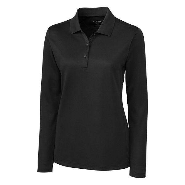 

Техническая поло с длинным рукавом Ice pique Clique, Black