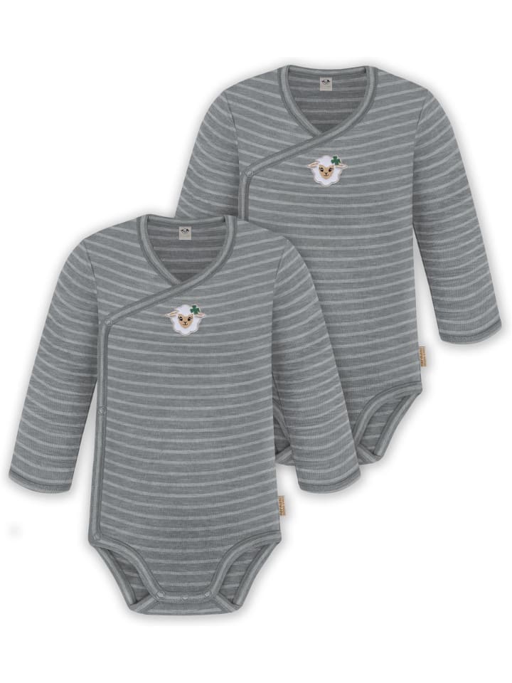 

Normani Outdoor Sports Комплект из двух детских бодиков из шерсти мериноса в серую полоску