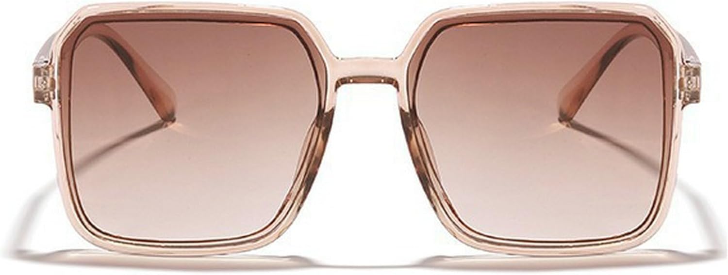 

Большие квадратные солнцезащитные очки для женщин в винтажном стиле, крупная оправа, модные солнцезащитные очки для женщин/мужчин с защитой от УФ-излучения UV400 mincl, Brown