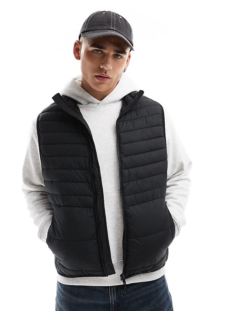 

Упаковываемый утепленный жилет черного цвета Jack & Jones
