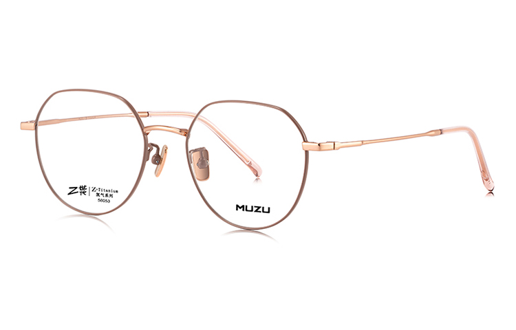 

MUZU Унисекс очки для зрения, Milk Coffee | Rose Gold-C58