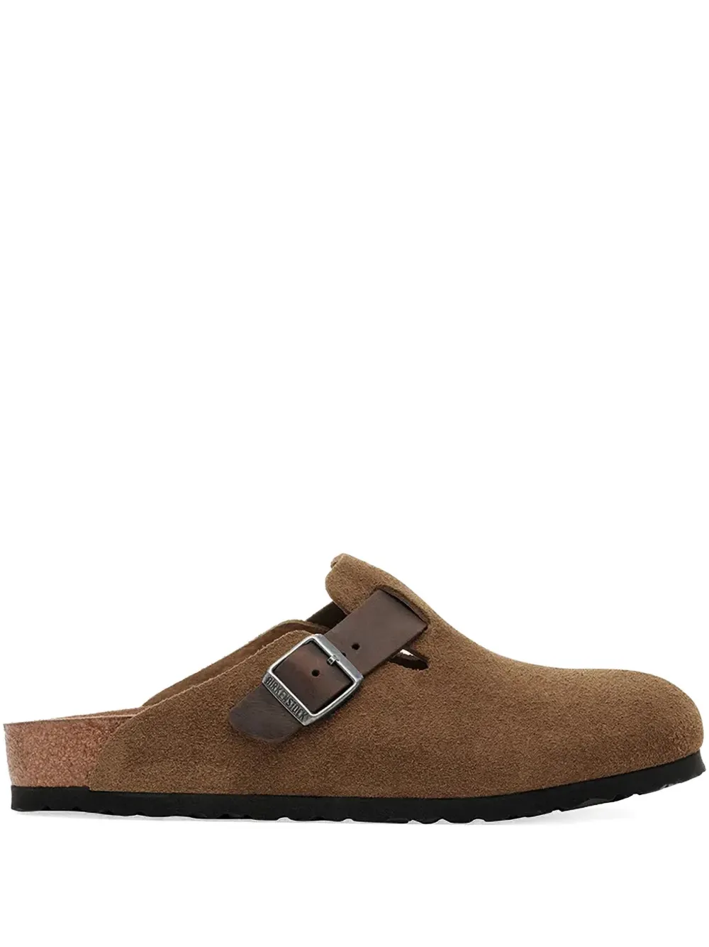 

Замшевые сабо с пряжкой BIRKENSTOCK, коричневый