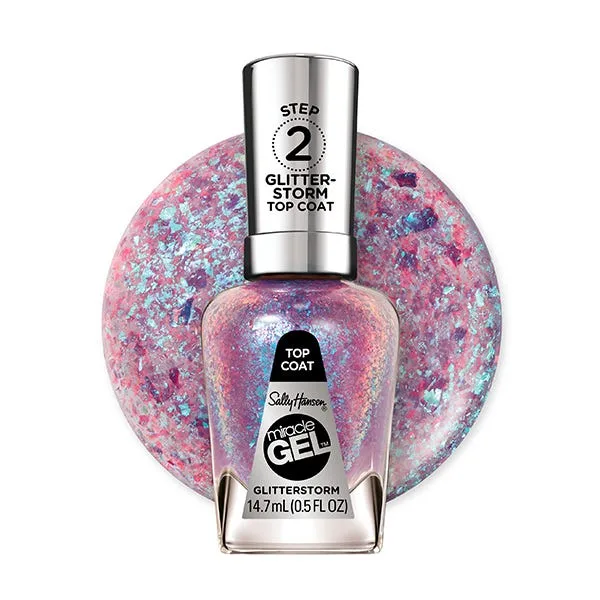 Лак для ногтей SALLY HANSEN Miracle Gel Top Coat, 112 Glitter Storm