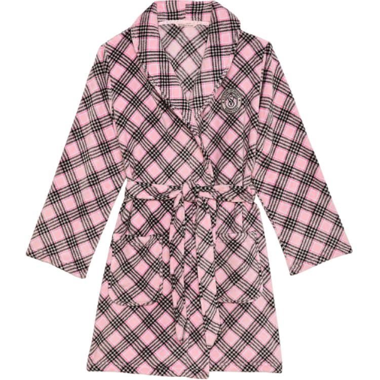 

Victoria's Secret 24 Big Show Collection THE MIX Пижамный халат женский, розовый, клетчатый