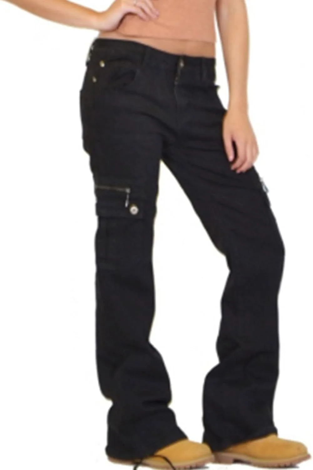 

Женские карго джинсы plus size с низкой посадкой