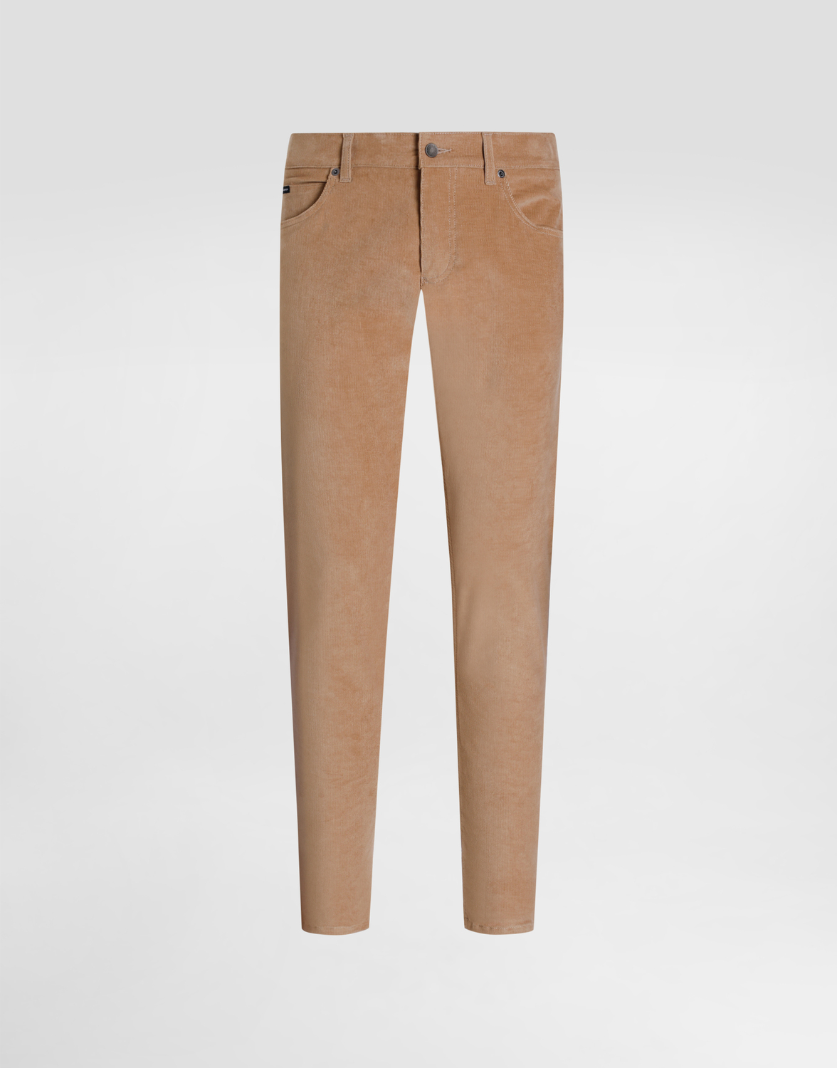 

Брюки прямого кроя из хлопка и кашемира Dolce & Gabbana, бежевый