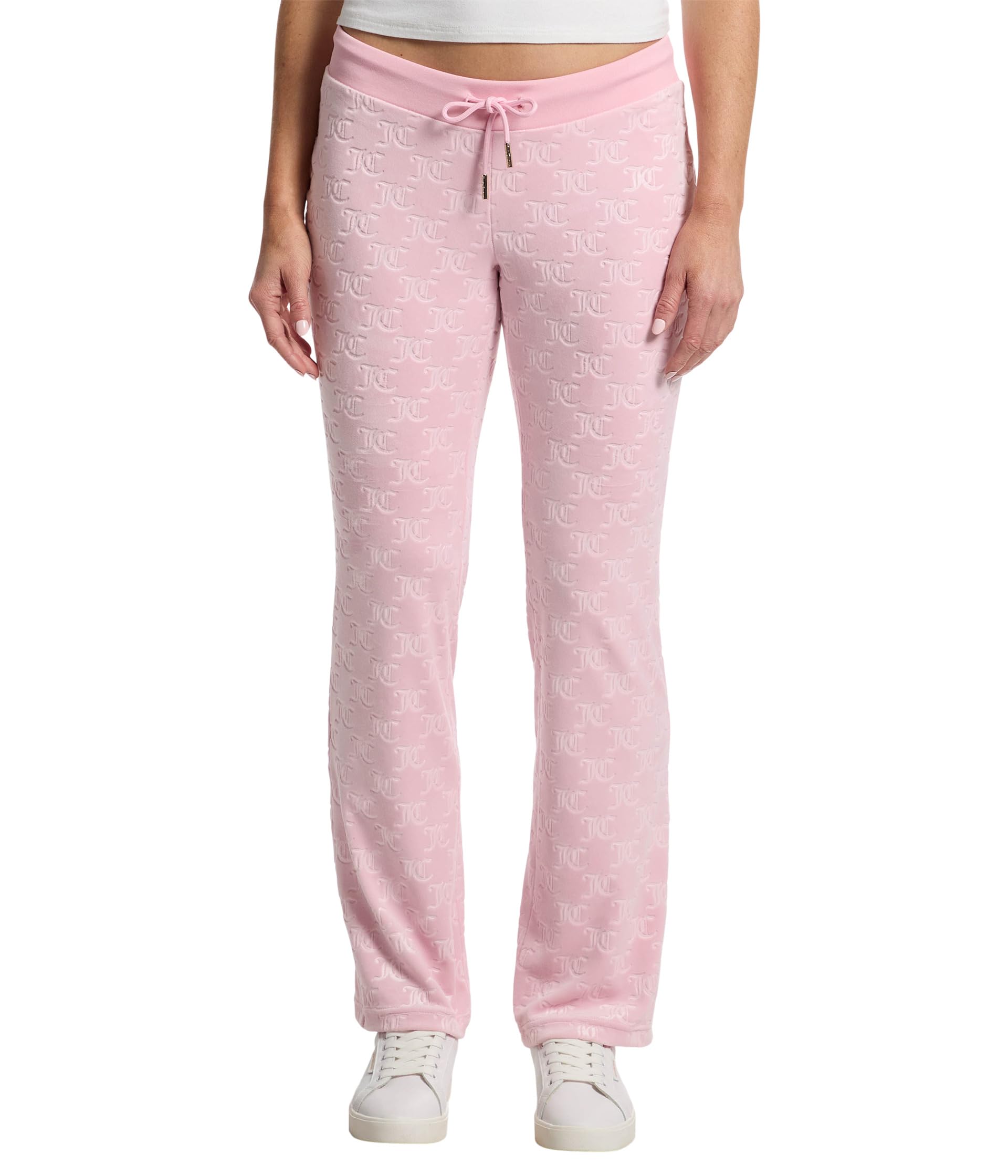 

Брюки Juicy Couture Embossed Velour Track Pants, Whisper Pink