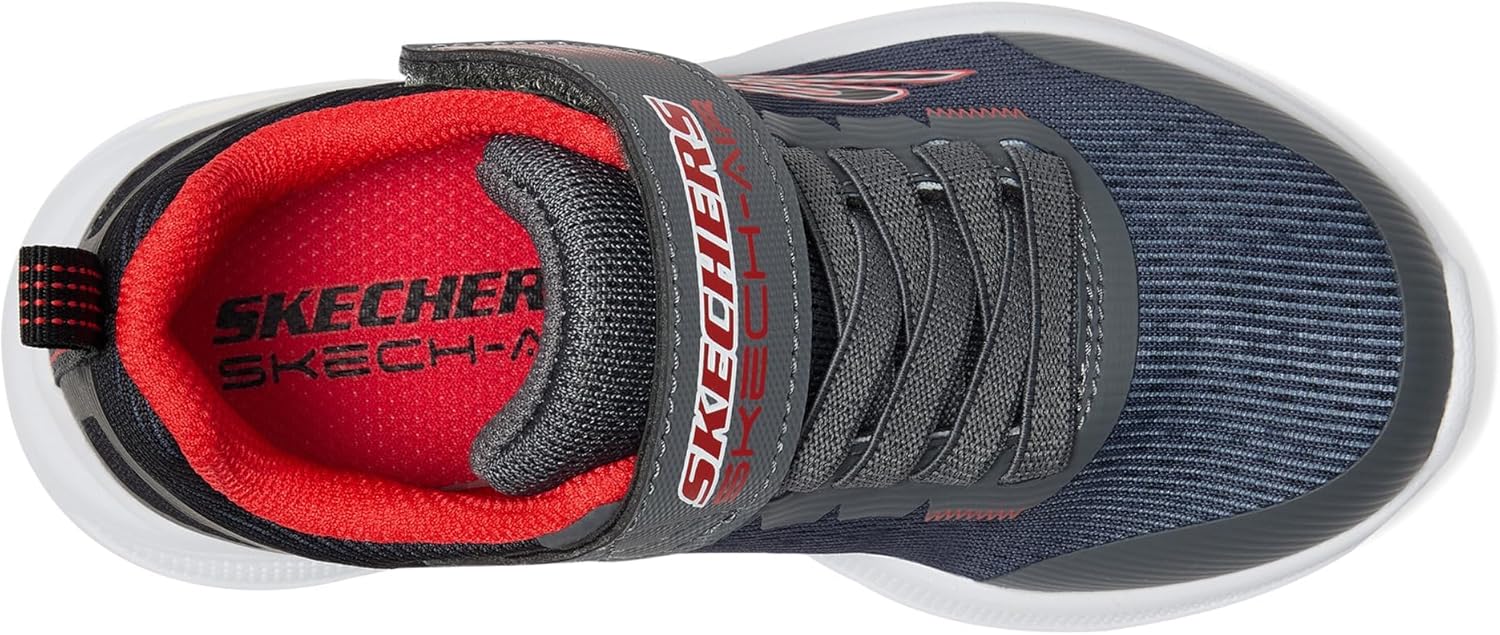 Кроссовки Skechers для мальчиков Microspec Max Advance-Squad-p, черный/угольный — фото 2