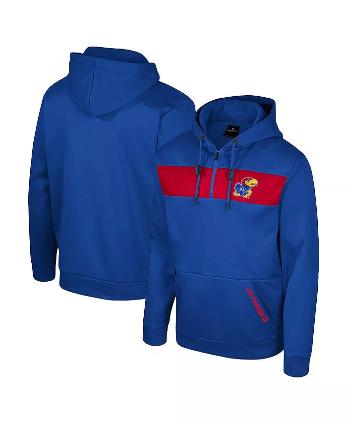 

Мужская худи с молнией на четверть Royal Kansas Jayhawks Colosseum