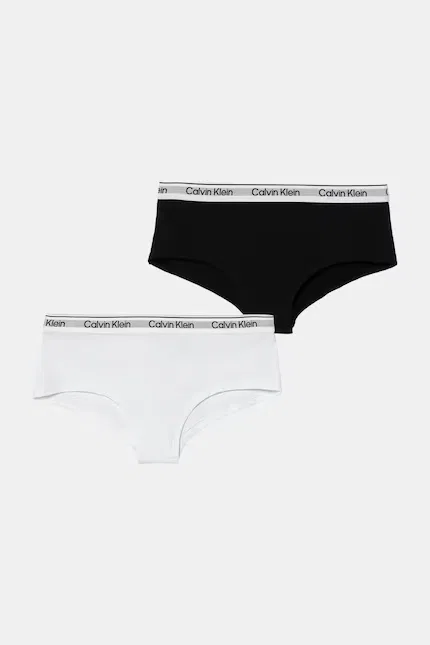 Боксеры и слипы хлопковые 2 шт Calvin Klein Underwear, черный