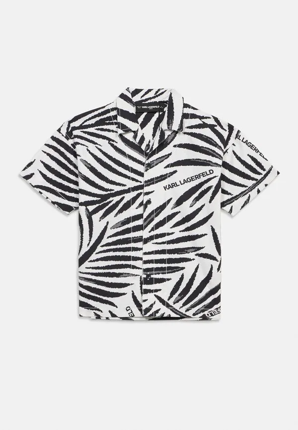 Блузка унисекс на пуговицах Karl Lagerfeld Kids, White/Black — фото 3