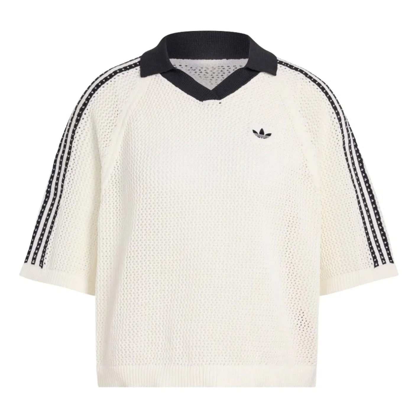 Футболка-поло Adidas, цвет «Белый-черный», KC6490
