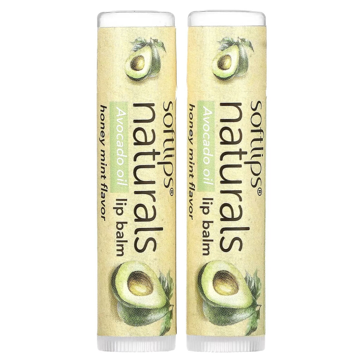 

Бальзам для губ Naturals, мед и мята, 2 палочки по 0,15 унции (4,2 г) каждая Softlips