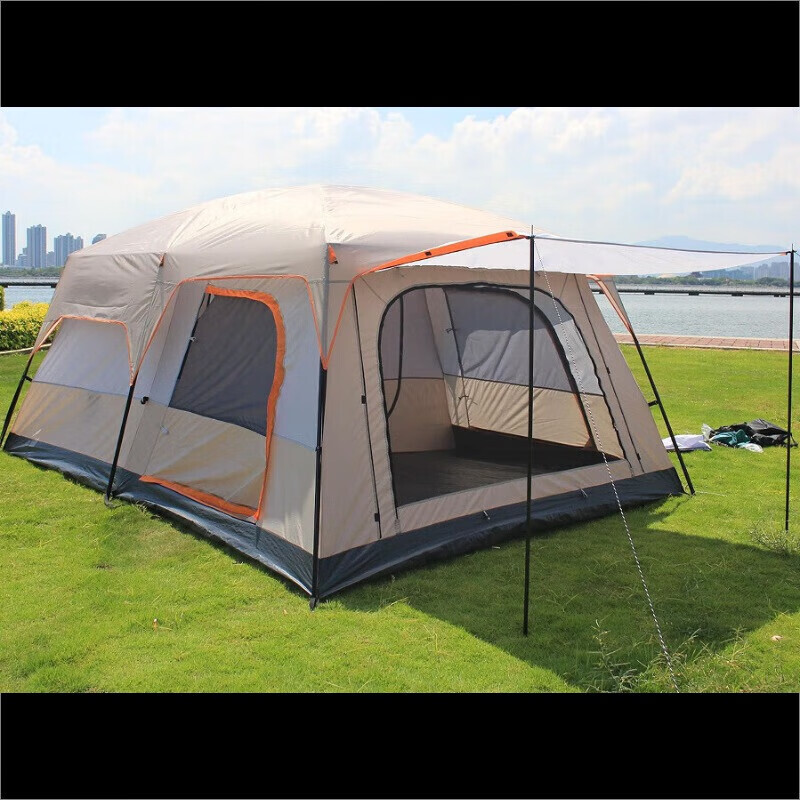 

Jingdian Guangnian JDGN непромокаемая большая палатка для кемпинга на открытом воздухе небесно-голубого цвета 5/8 сырного цвета 4/6