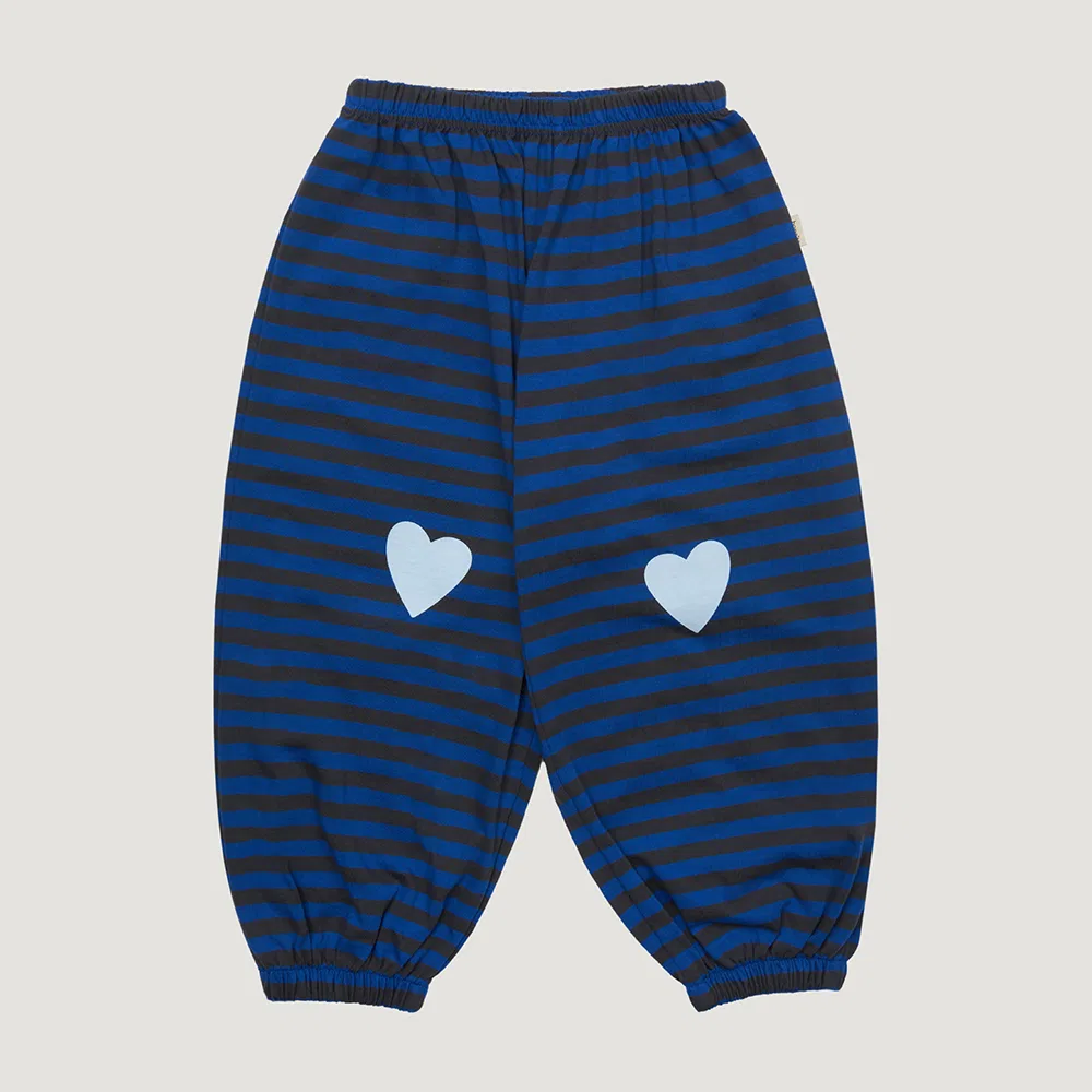 Детские свободные брюки Drawing Love в полоску, синие, от Bonats — фото 2