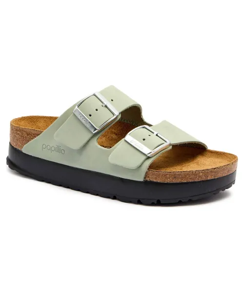 Тапочки из кожи Birkenstock x Papillio Arizona Narrow fit Birkenstock, зеленый