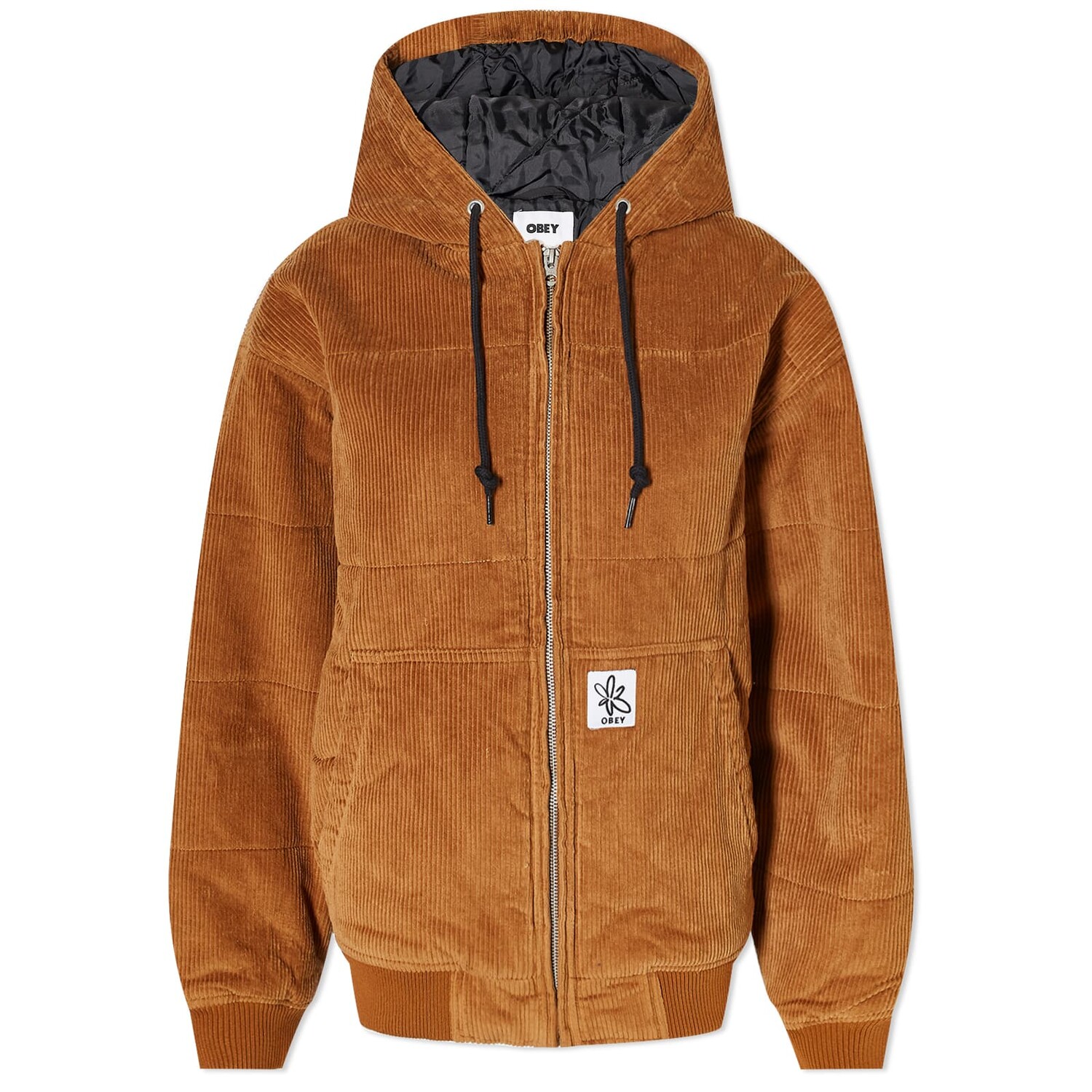 

Куртка Obey Forever Bomber Cord Hooded, цвет Catechu Wood