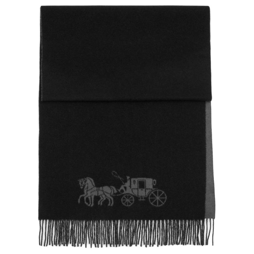 

COACH Шерстяной вязаный шарф унисекс черный, Black