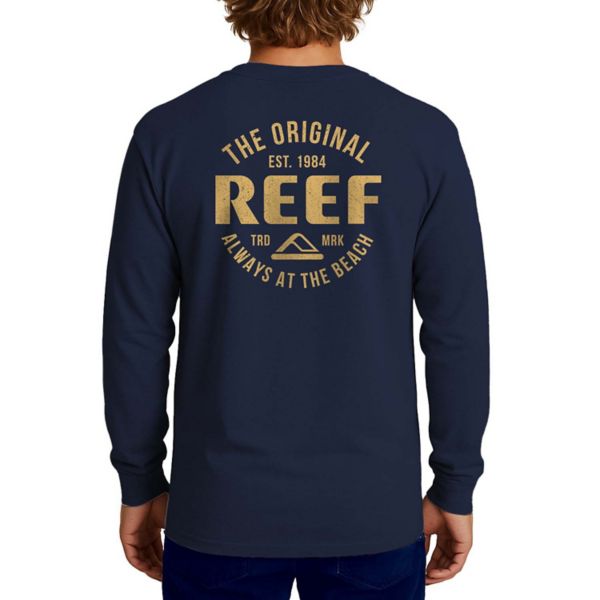 

Мужская футболка Velocet с длинным рукавом и принтом Reef, синий