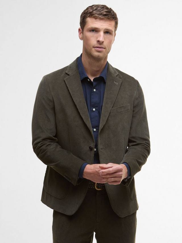 

Пиджак Wallington Tailored Fit из хлопкового корда Barbour, Olive