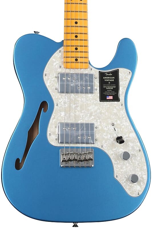 

Электрогитара Fender American Vintage II 1972 Telecaster Thinline Electric Guitar - Lake Placid Blue