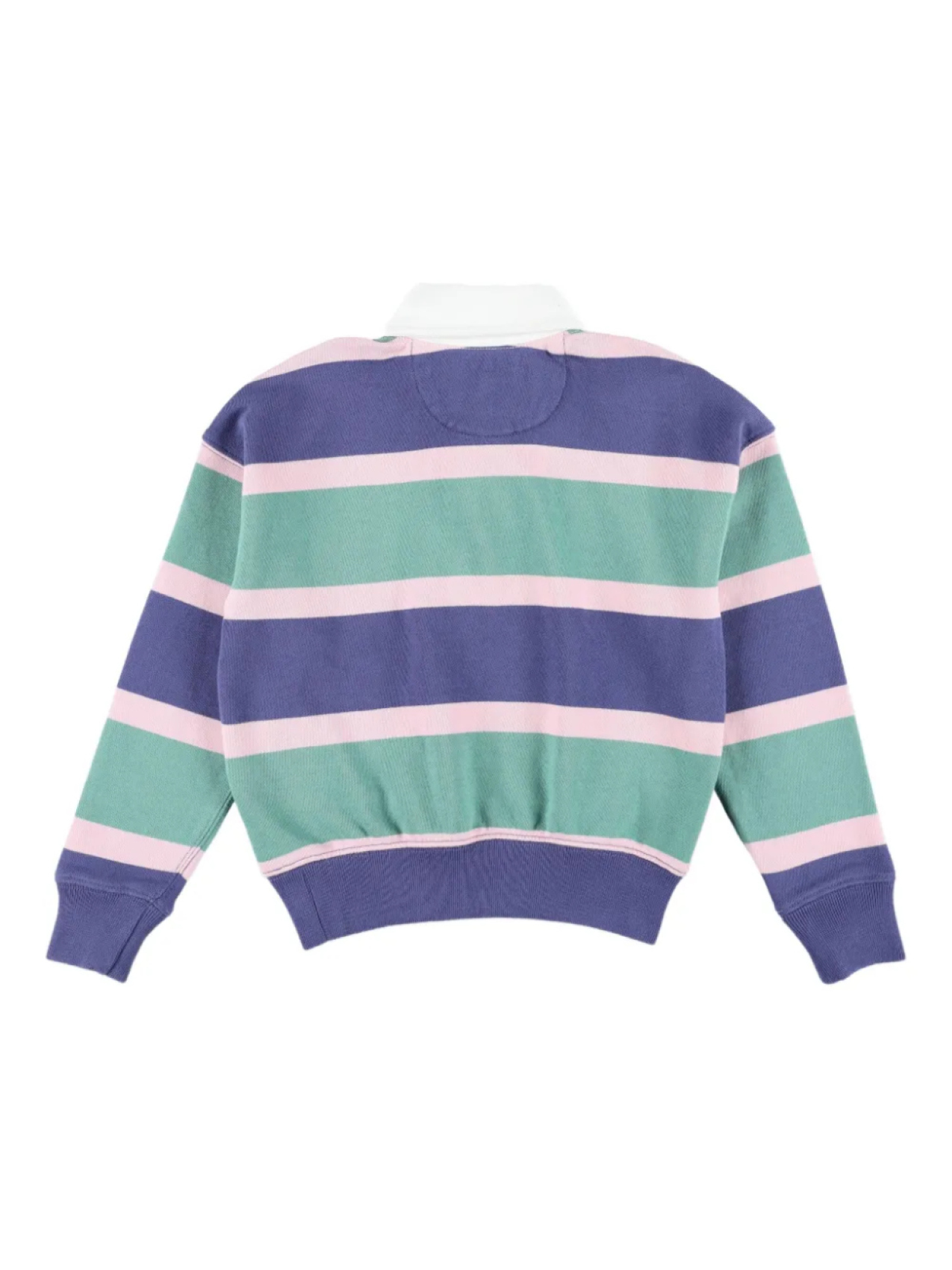 POLO RALPH LAUREN KIDS полосатая рубашка поло, зеленый — фото 2