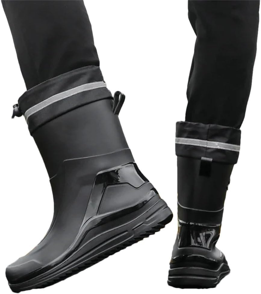 

Мужские водные туфли водонепроницаемые и противоскользящие резиновые ботинки, средние хлопковые рыболовные дождевые сапоги, мужские дождевые сапоги Generic, 620 Waterproof Port