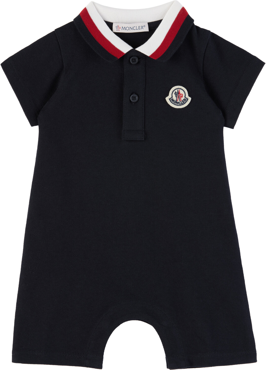 

Детский комбинезон с нашивкой-логотипом Navy Moncler Enfant