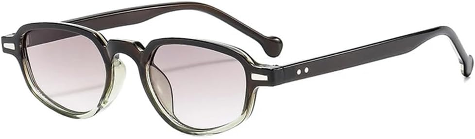 

Солнцезащитные очки «кошачий глаз» с заклепками, круглые, градиентные, с защитой от УФ-излучения UV400, в стиле панк, для спорта, кофейно-зелено-серый цвет UYPTK, Coffee Green Gray