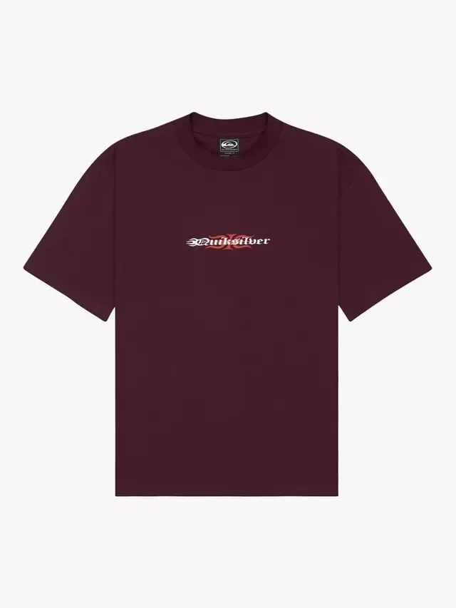 Детская футболка с логотипом Mercury Flaming Heat, насыщенно-фиолетового цвета Quiksilver