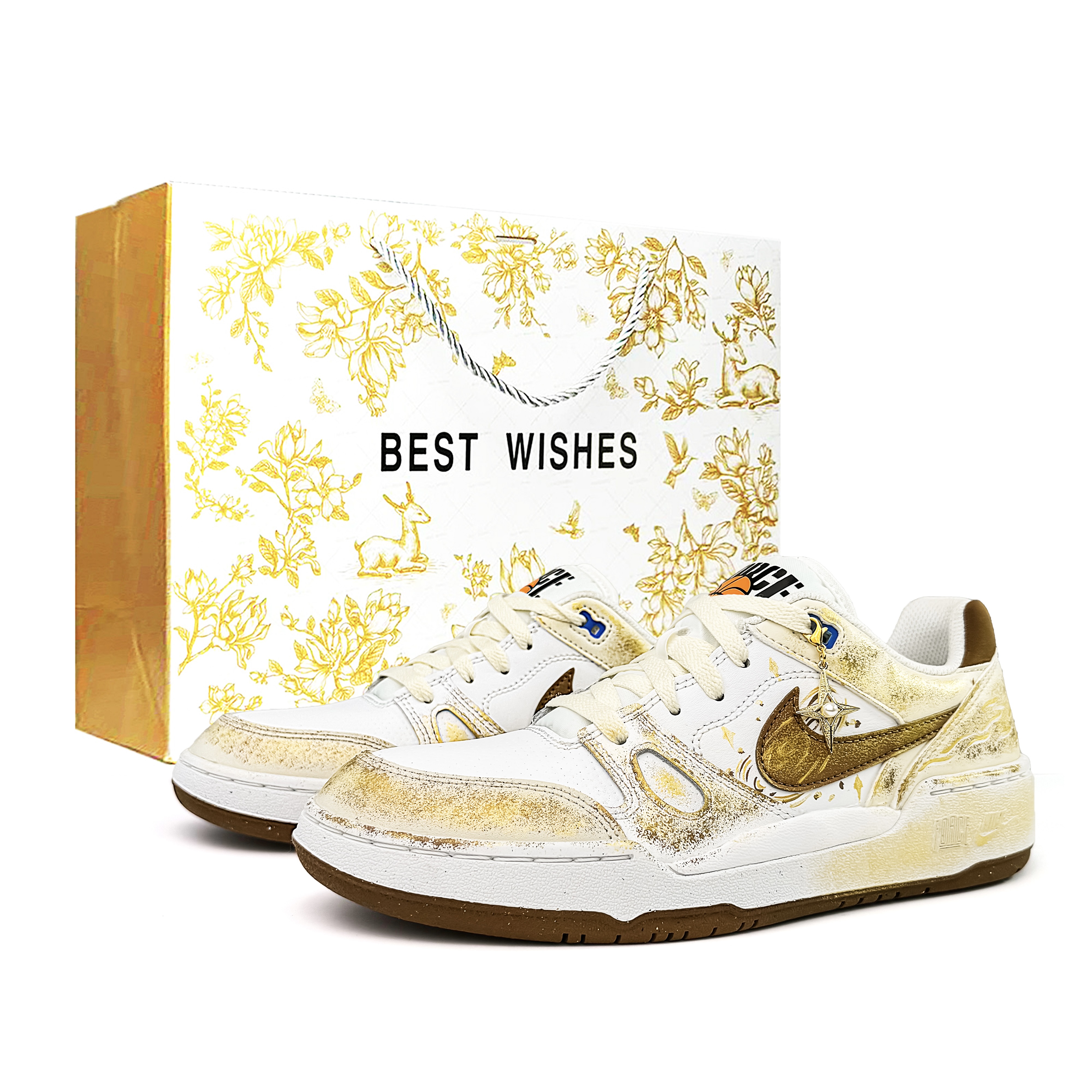 

Nike Кроссовки Full Force Apollo, The Sun God, из синтетической кожи, устойчивые к истиранию, низкие, для скейтбординга, мужские