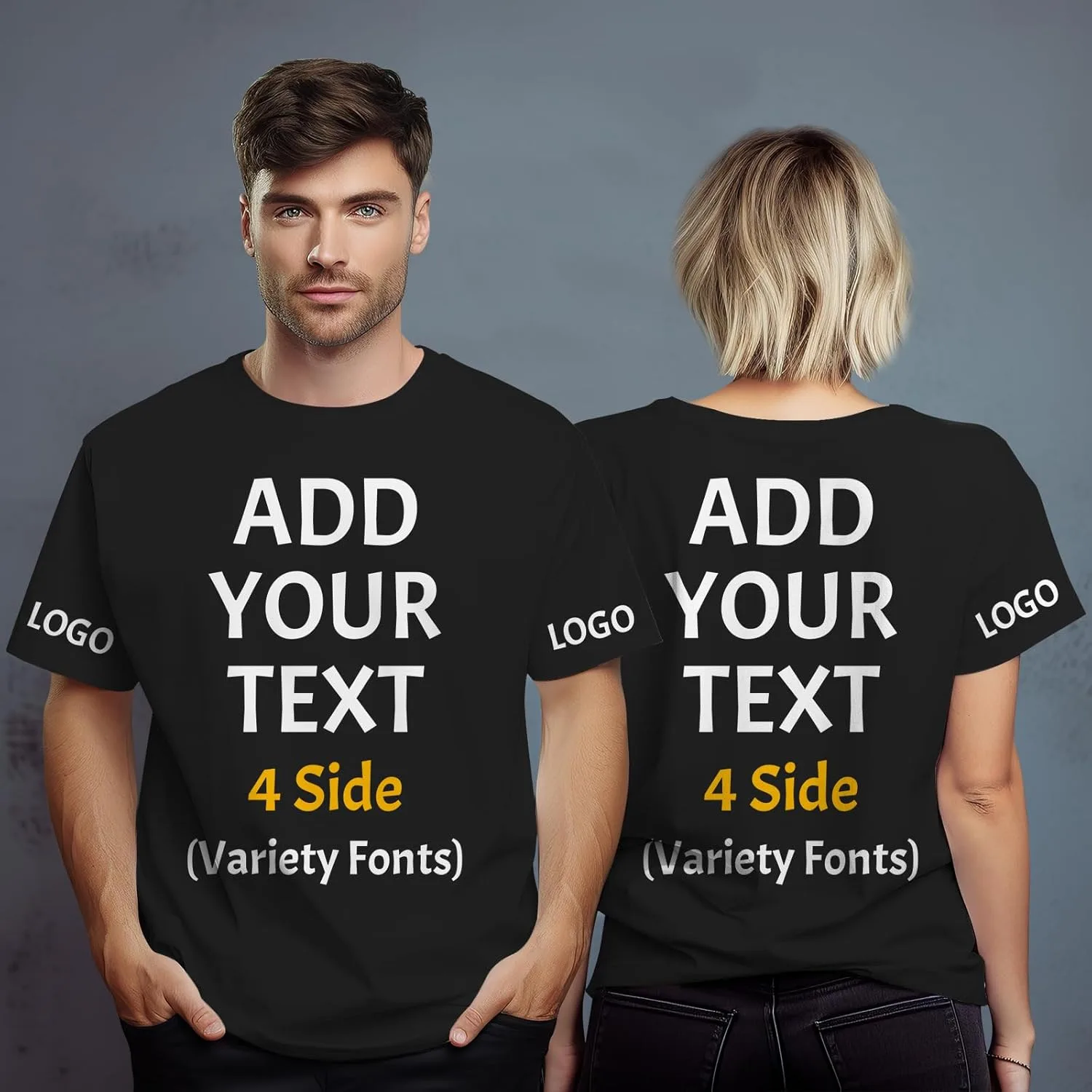 Футболка Custom с нанесением текста, логотипа или изображения — фото 2