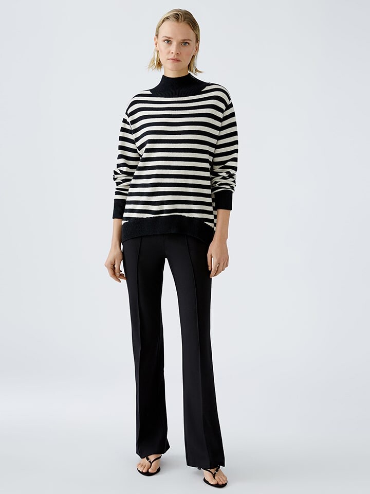 

Пуловер Oui Pullover, цвет Schwarz/Creme