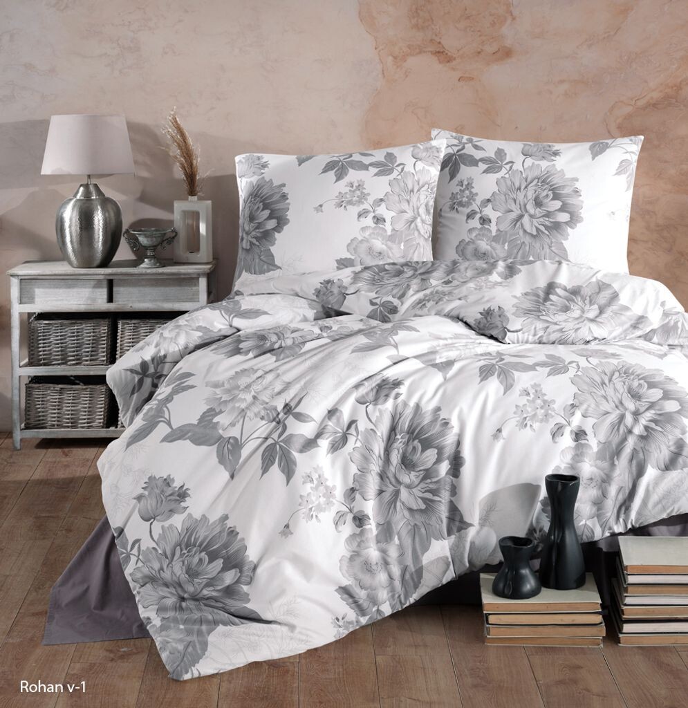 

Постельное белье 200х200 см. Комплект из 3 предметов, белый, 100 % хлопок/ренфорс, Rohan V1 Yadetextil