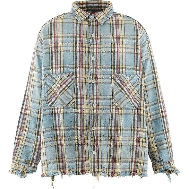 

Рубашка LASTMAN Collaboration Unisex Light Blue SAINT Mxxxxxx, светло-голубой