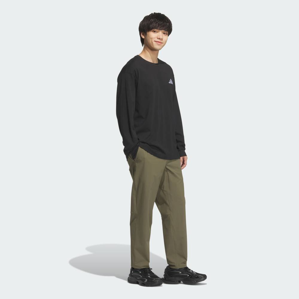 Спортивные брюки Essentials Plus Regular Fit Stretch Woven Ankle-Length Jogger Pants Adidas, green — фото 3