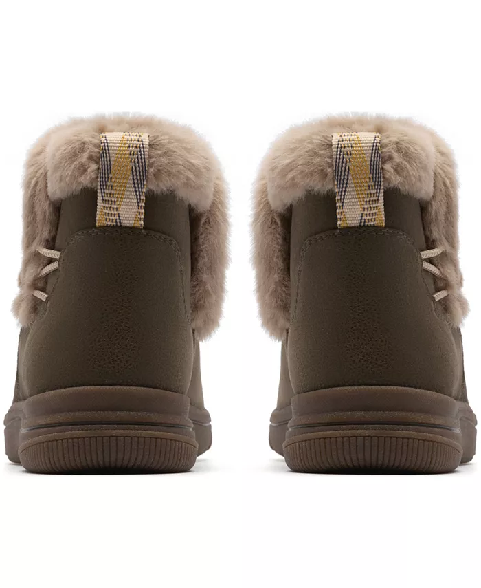 Женские ботильоны Breeze из искусственного меха Clarks, зеленый — фото 3