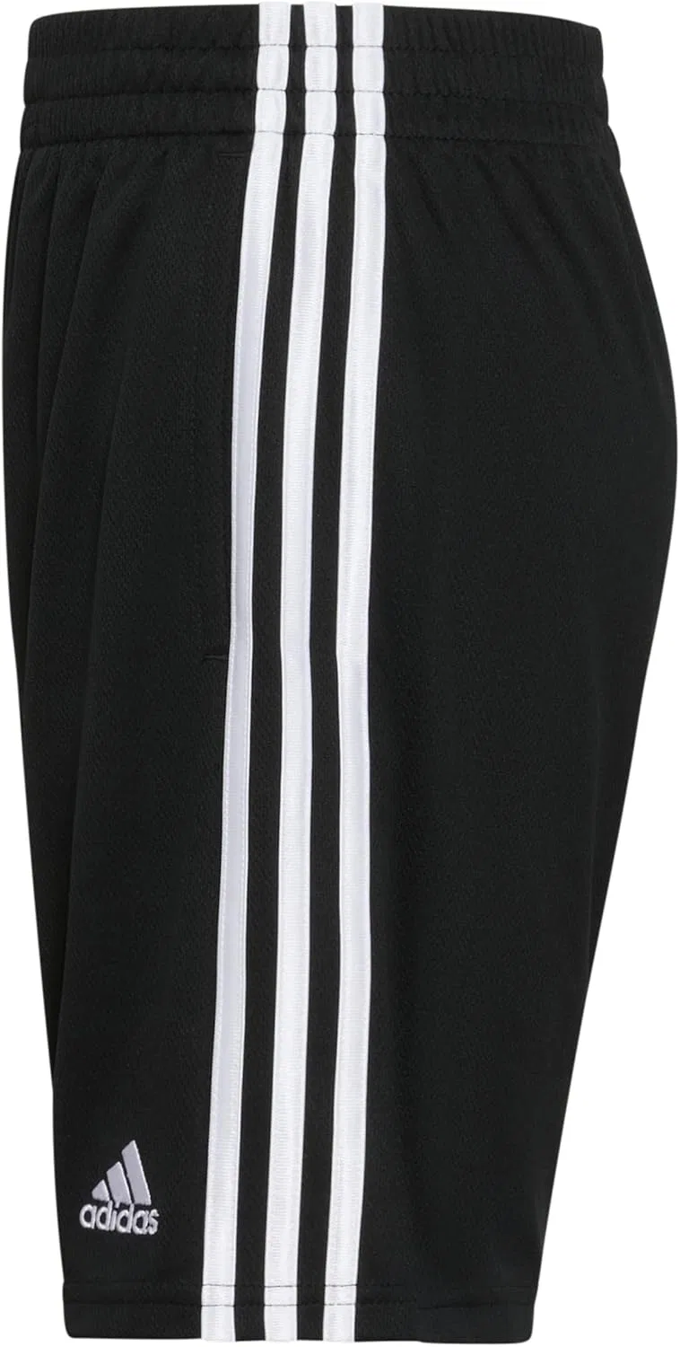 Детские классические шорты Adidas с тремя полосками, черный — фото 2