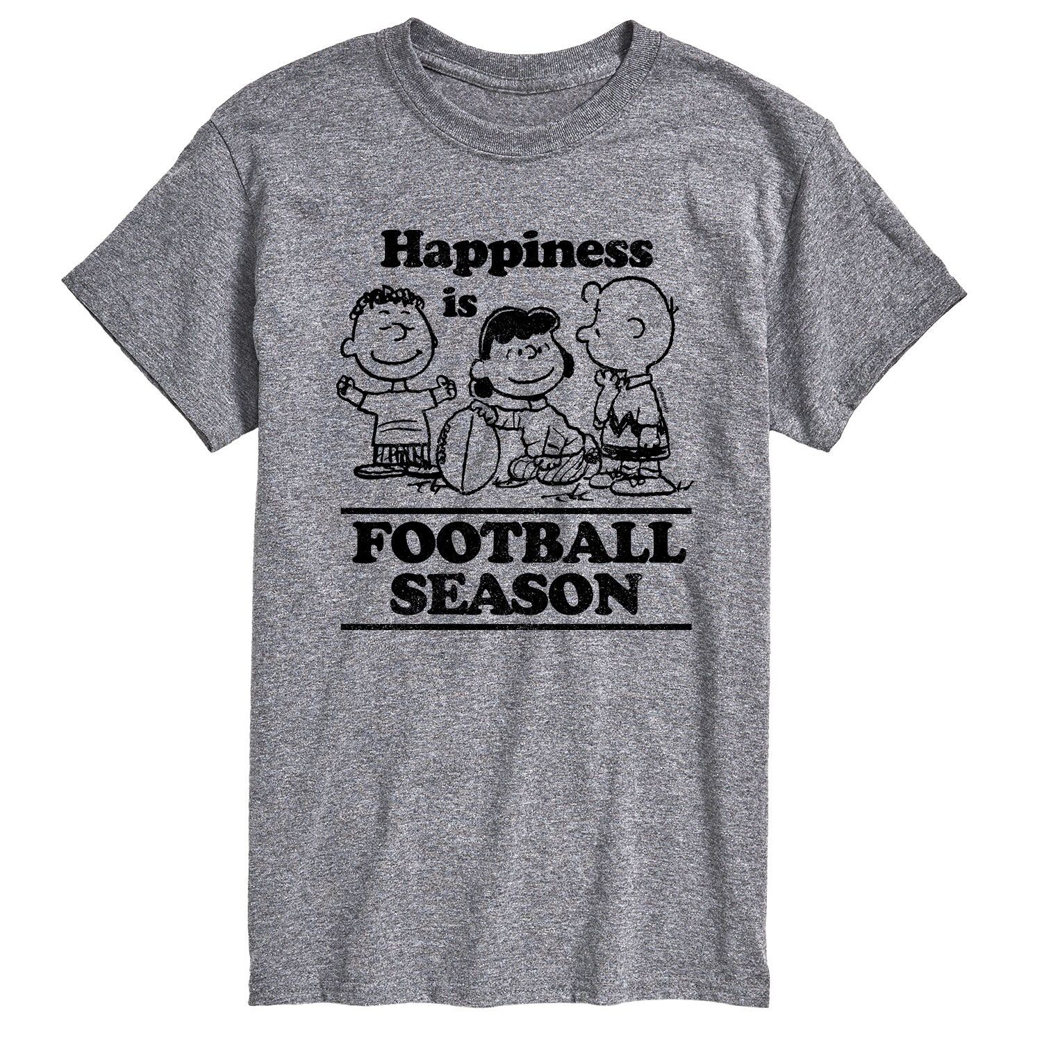 

Футболка Big & Tall Peanuts Football Season Licensed Character, серый