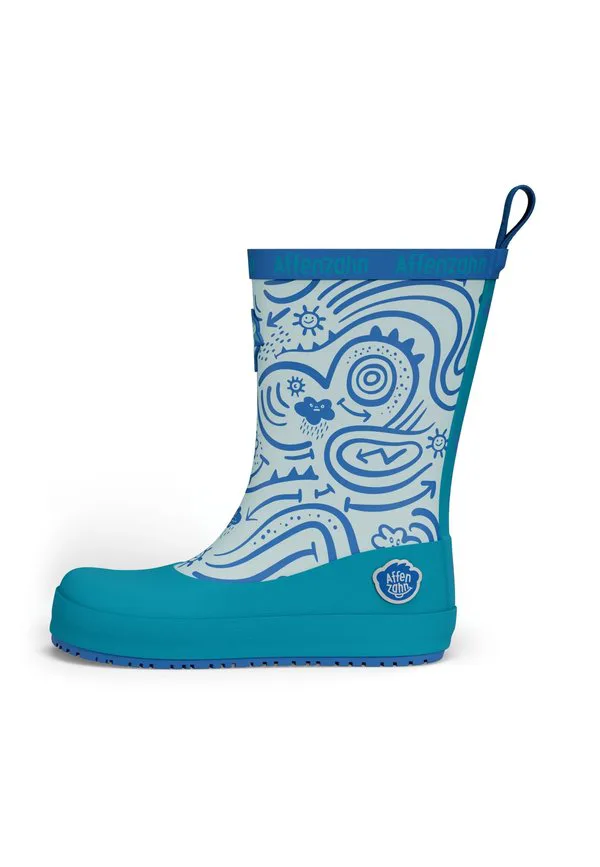 Резиновые сапоги plashi Affenzahn, Hellblau
