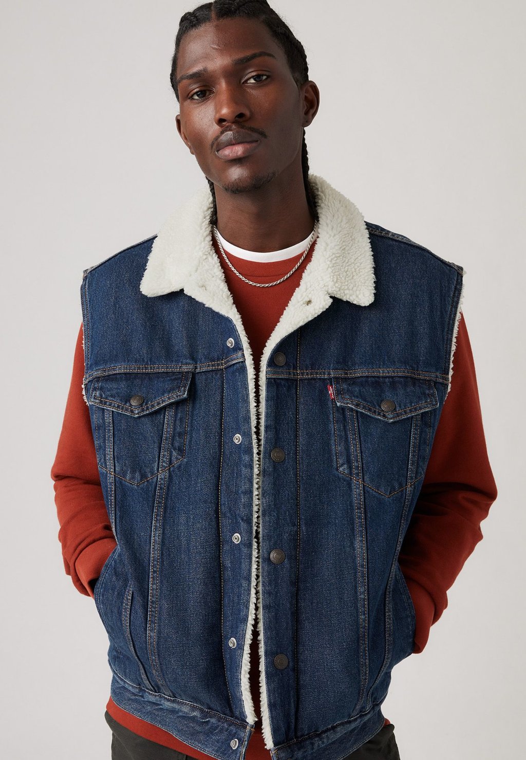 

Жилет SLEEVELESS TYPE 3 SHERPA Levi's®, темно-синий деним