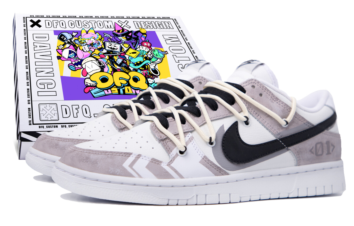 

Кроссовки Nike Dunk Skateboarding Shoes Men Low-top Black/Brown/White, цвет Tan
