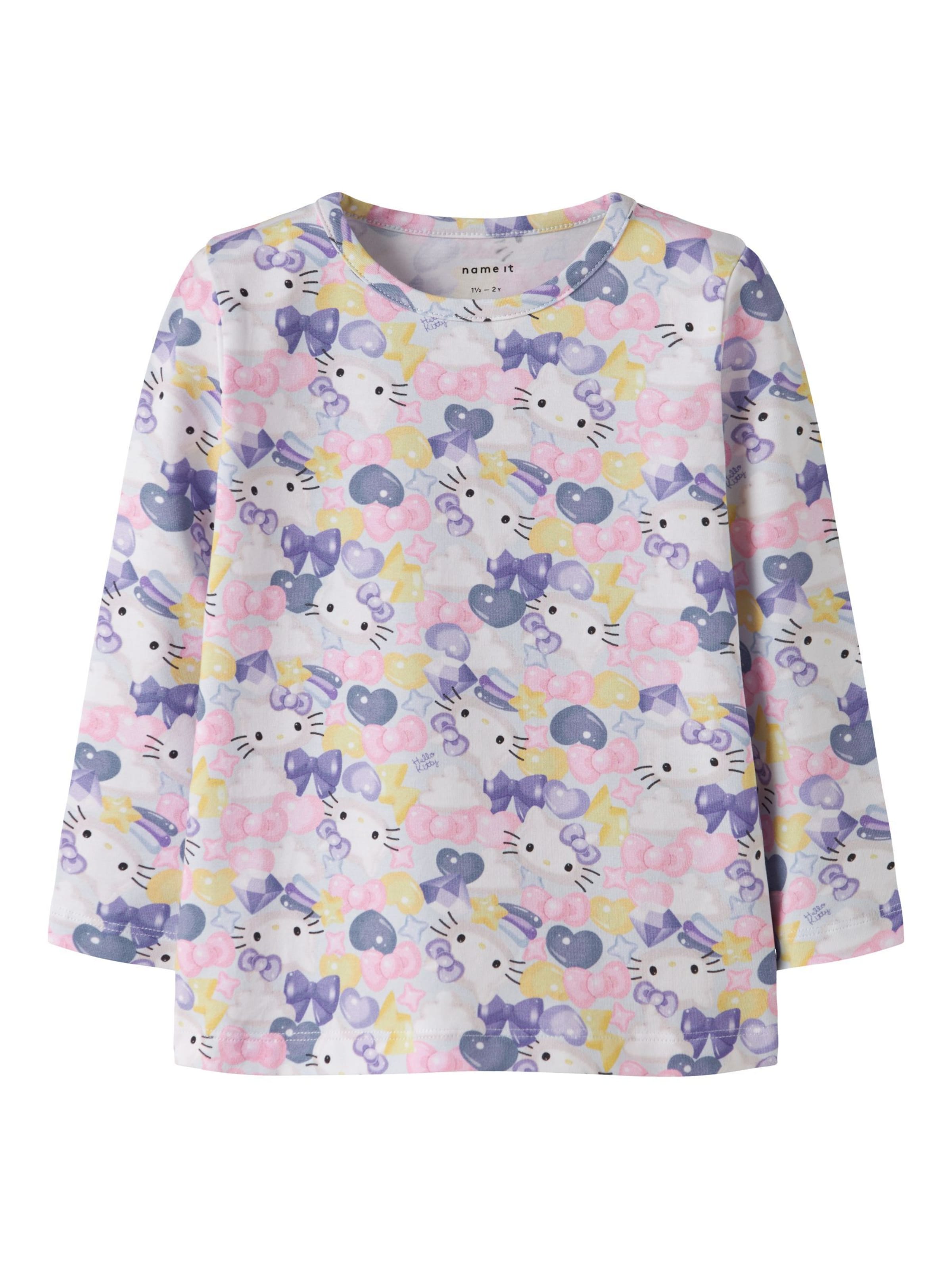 

NAME IT Лонгслив 'Hello Kitty' в светло-голубом цвете
