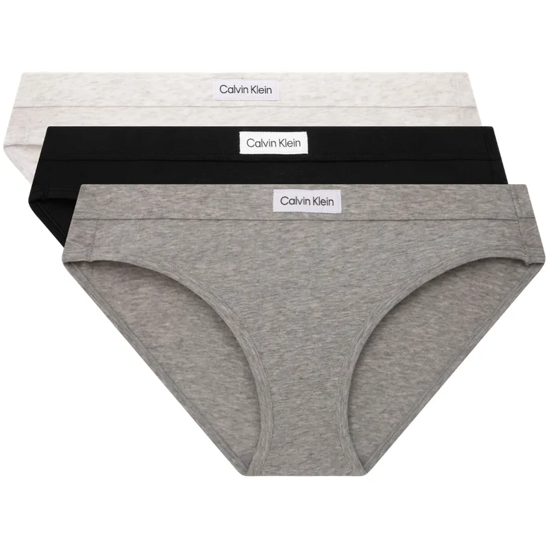 Женские трусы 3 Pack Calvin Klein, gqe-space черный/айвори/orchid фиолетовый — фото 3