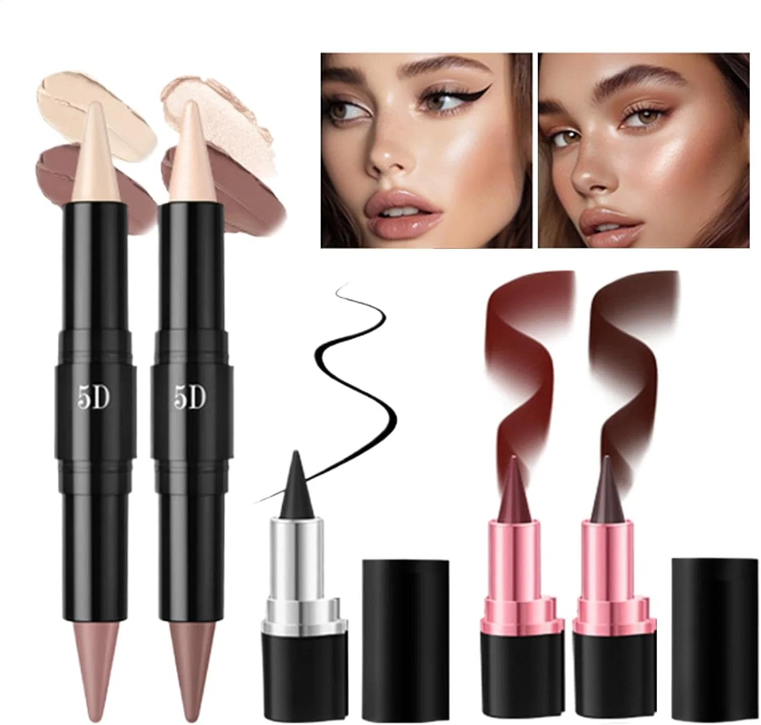 Набор для макияжа 5D, двойной дизайн, No brand, 1 шт, Set01