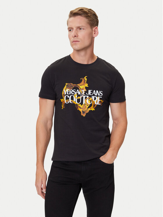 

Футболка regular fit 79GAHE02 CJ00E Versace Jeans Couture, чёрный
