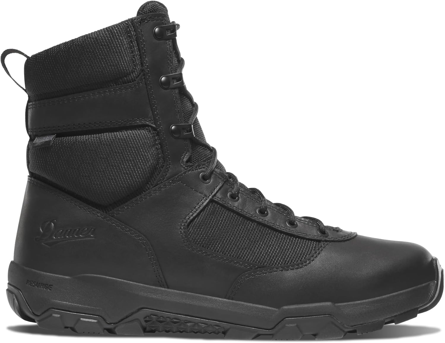 Мужские военные и тактические ботинки Danner Sonic 8 - водонепроницаемые, легкие, прочная кожа с боковой молнией для походов, черный — фото 2