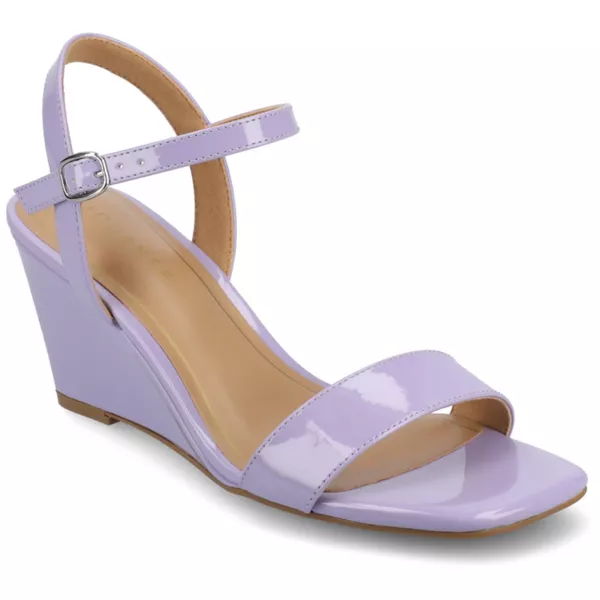 Женские босоножки на платформе Clayr с ремешком на щиколотке Journee, цвет lilac patent