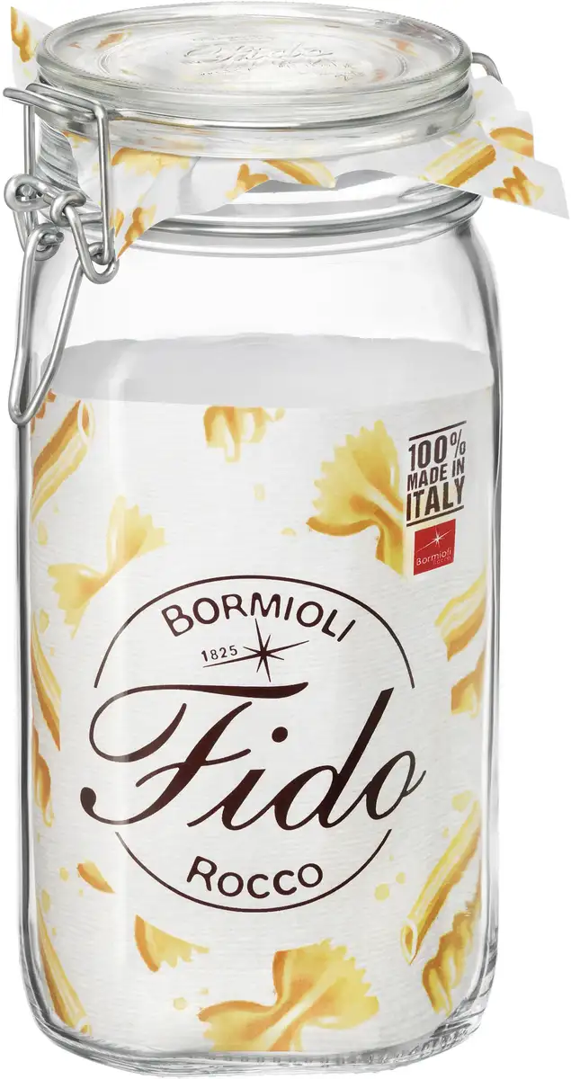 

Банка для хранения Bormioli Rocco "Fido", (набор, 6 шт., 6 шт., вместимость 1,5 л), герметично закрывающаяся, с застежкой-клипсой 31х22,3х20 см, цвет klar